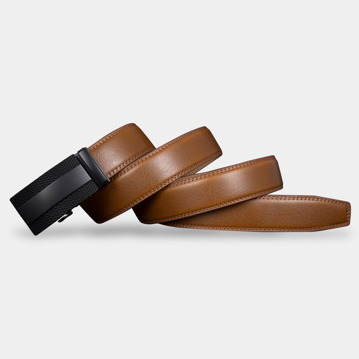 VEGETABLE TANNED 100% LEATHER BELT WITH CHROME PLATED BUCKLE - LY25-1056_BLA