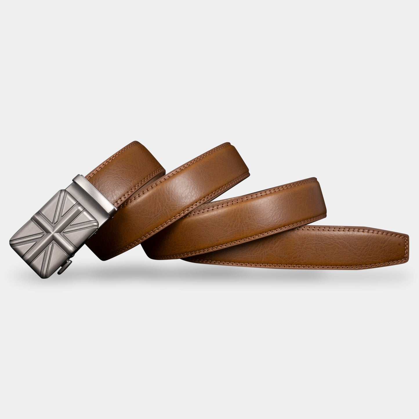 VEGETABLE TANNED 100% LEATHER BELT WITH CHROME PLATED BUCKLE - LY25-0007