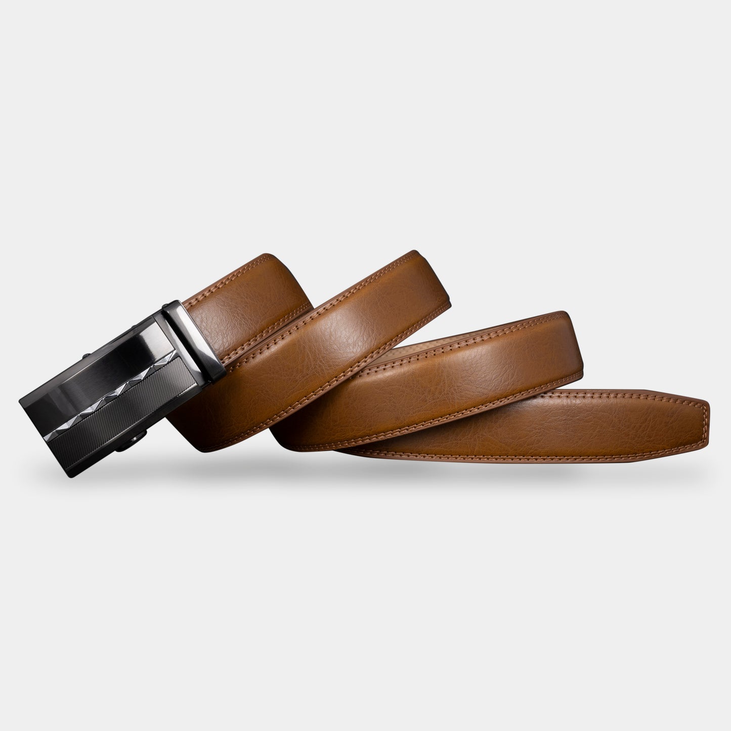 VEGETABLE TANNED 100% LEATHER BELT WITH CHROME PLATED BUCKLE - LY25-0422_SIL