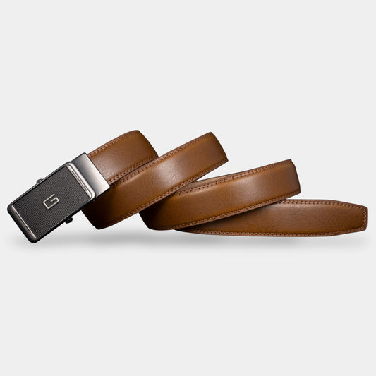 VEGETABLE TANNED 100% LEATHER BELT WITH CHROME PLATED BUCKLE - LY36-23631_SIL