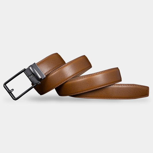 VEGETABLE TANNED 100% LEATHER BELT WITH CHROME PLATED BUCKLE - LY36-561950_GRE