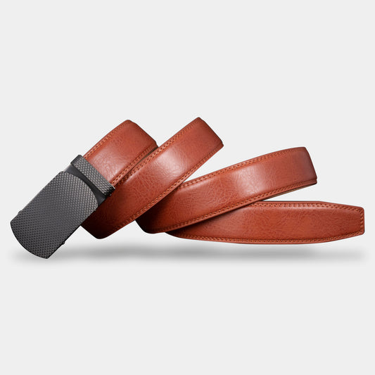 VEGETABLE TANNED 100% LEATHER BELT WITH CHROME PLATED BUCKLE - LY36-22060