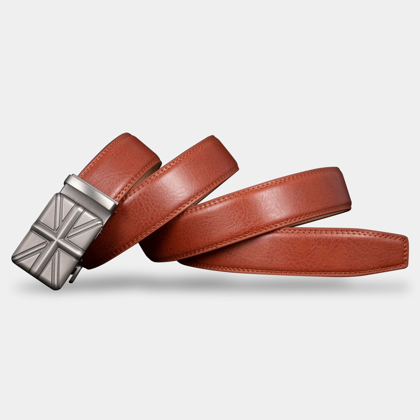 VEGETABLE TANNED 100% LEATHER BELT WITH CHROME PLATED BUCKLE - LY25-0007