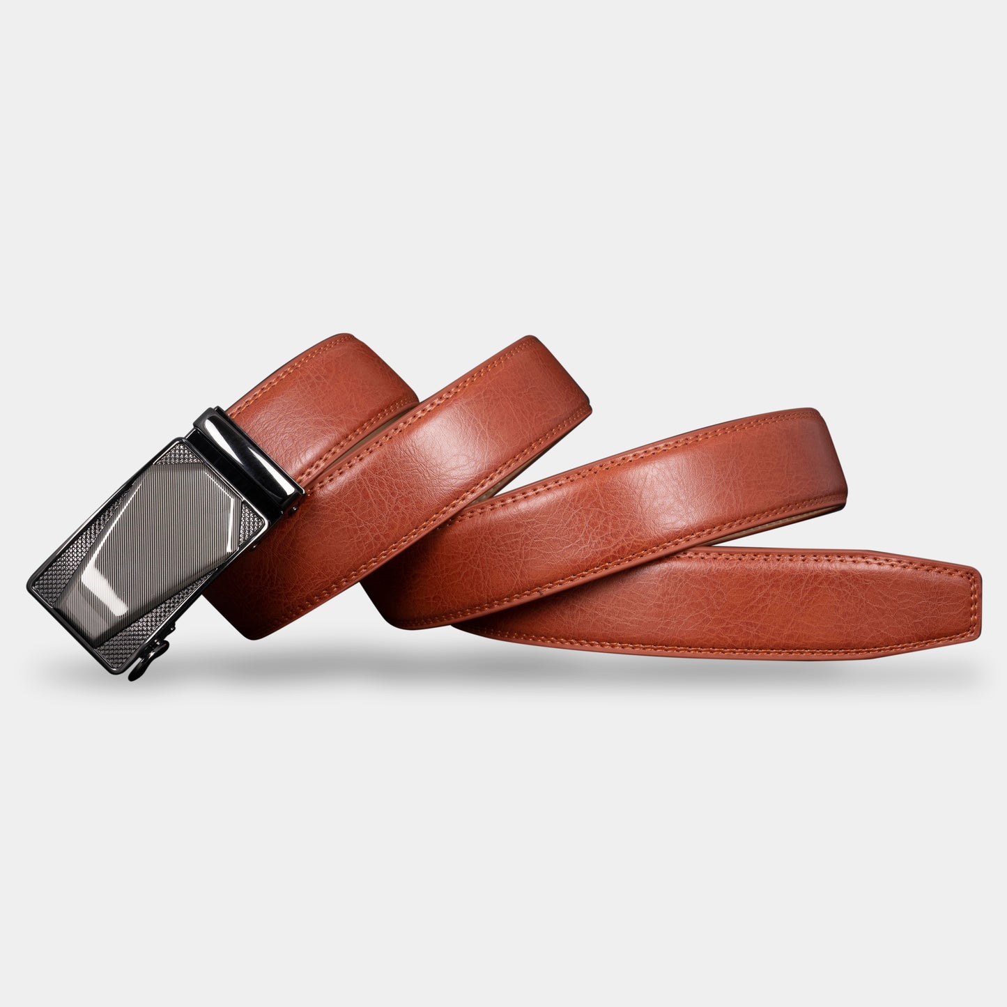 VEGETABLE TANNED 100% LEATHER BELT WITH CHROME PLATED BUCKLE - LY36-21737_SIL