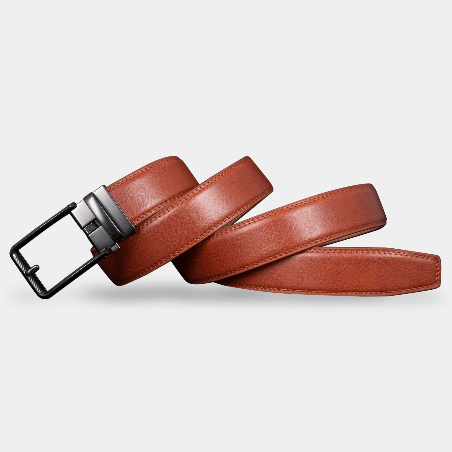 VEGETABLE TANNED 100% LEATHER BELT WITH CHROME PLATED BUCKLE - LY36-561950_GRE