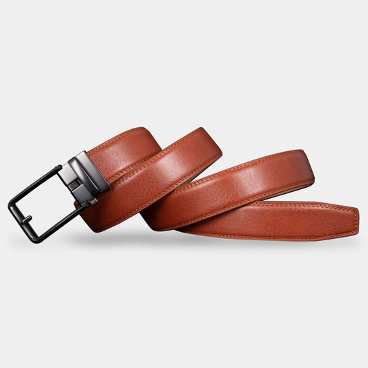 VEGETABLE TANNED 100% LEATHER BELT WITH CHROME PLATED BUCKLE - LY36-561950_GRE