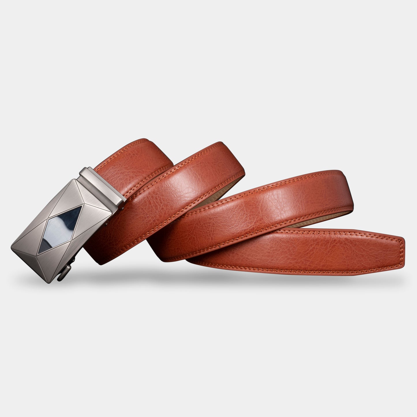 VEGETABLE TANNED 100% LEATHER BELT WITH CHROME PLATED BUCKLE - LY36-25082