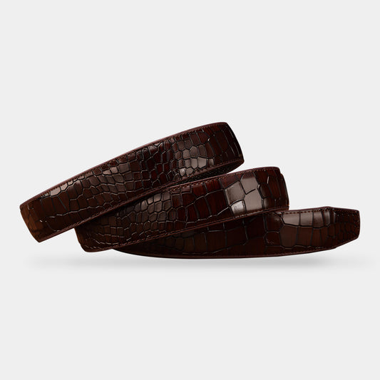 TORTOISE CRACK VEGETABLE TANNED 100% LEATHER BELT